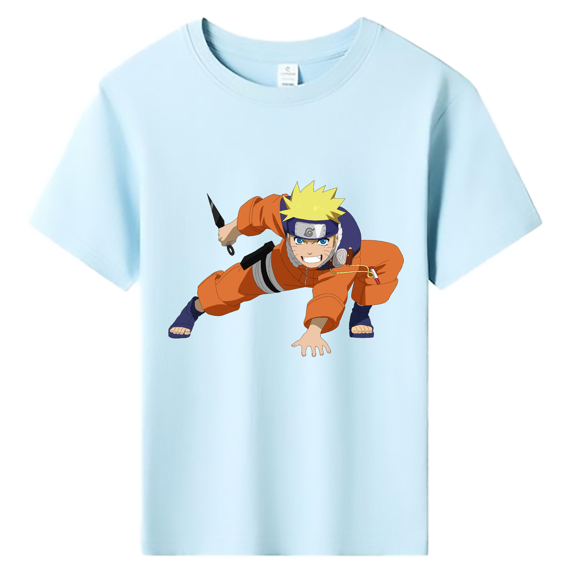 （画像用） NARUTO -ナルト- うずまき ナルト Uzumaki Naruto 綿100％キッズTシャツ（フロントプリント）